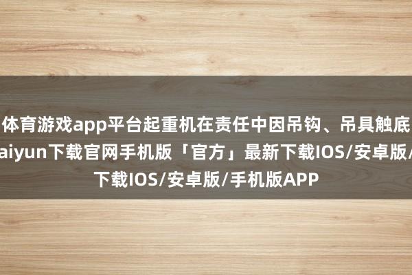 体育游戏app平台起重机在责任中因吊钩、吊具触底过放-开云kaiyun下载官网手机版「官方」最新下载IOS/安卓版/手机版APP
