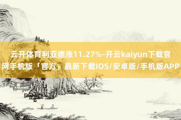 云开体育利亚德涨11.27%-开云kaiyun下载官网手机版「官方」最新下载IOS/安卓版/手机版APP