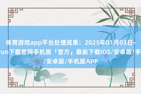 体育游戏app平台处理成果:2025年01月03日-开云kaiyun下载官网手机版「官方」最新下载IOS/安卓版/手机版APP